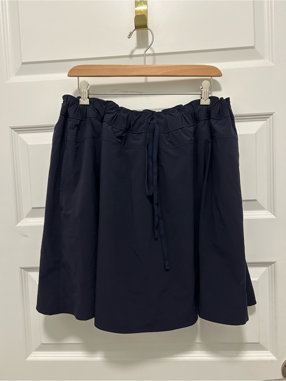 Talbots Navy Drawstring A-Line Skort